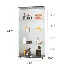 Caluself Display Cabinets - Black - View 2
