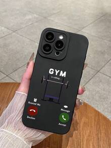 Ốp lưng điện thoại "GYM Is Calling" dành cho người tập thể dục, thiết kế màn hình cuộc gọi vui nhộn, chất liệu TPU mờ chống sốc, bảo vệ ống kính, phụ kiện quà tặng hàng ngày và sinh nhật cho người yêu thích thể thao, tương thích với iPhone 11/13 Pro Max/15/17/17 Pro Max/16 và Galaxy S24 Ultra/Galaxy S25 Ultra. - màu đen - Xem 3