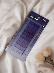 200pcs Colorful PET Sticky Notes, Writable, Repositionable Translucent Bookmarks, Self-Adhesive Page Labels, Suitable Binders And Indexing - Gradient Purple - View 8