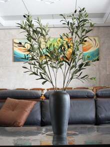 1/2/6pcs 45cm/17.71in Artificial Olive Branches And Greenery, Simulated Olive Leaves, Simulated Silk Plants, Artificial Foliage, Suitable For Wedding Bouquets, Arches, Wreaths, Table Floral Arrangements, Centerpieces, Vase Fillers, Home Party Decorations, Gifts, Green Plant Branches Suitable For Spring And Autumn Flower Arrangements And Handicraft Creations, Bathroom, Bedroom - Olive Branch - View 7