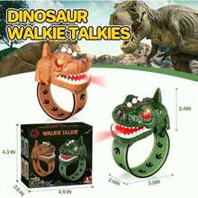 Walkie Talkies de dinosaurio para niños recargables, Walkie Talkie de muñeca con linterna, juguetes de aventura al aire  camping, regalo de cumpleaños de T-Rex Dino para niños y niñas - / - Ver 6