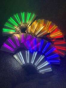 Quạt cầm tay LED lớn 60cm, màu sắc rực rỡ, thích hợp cho tiệc tùng, biểu diễn, đám cưới, sinh nhật, trang trí nhà cửa, hộp đêm, phụ kiện phát sáng, tiệc Halloween, cosplay, phát sáng trong bóng tối, quà Giáng sinh, tiệc Giáng sinh và nhiều dịp khác. - Nhiều màu - Xem 9