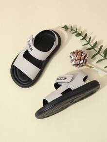 Sandalias deportivas de playa transpirables de suela blanda antideslizante para niños, verano - Beis - Ver 4