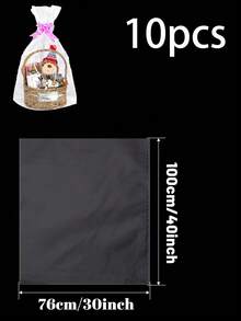 5/10pcs Large Transparent Glass Paper Gift Bags, High Capacity Gift Basket Packaging Plastic Bags, Valentine's Day Wedding Birthday Party Candy Flower Basket Gift OPP Plastic Packaging Bags, Gift Storage Bags Transparent Packaging Basket Gift Boxes Toy Packaging Bags - Clear - View 12