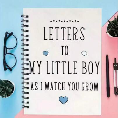 1pc Spiral Notebook, Suitable As A Christening Gift For Daughter, Son, Granddaughter Or Niece, Perfect As A Memento For New Moms, Can Write Letters To My Child, Or Use As A Memory Book And Daily Planner.