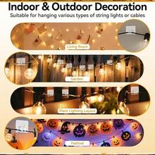 50/100个庭院及户外灯钩 - 50/100个带背胶 - 无损安装，无需工具，防水，防紫外线，非常适合浴室和厨房使用 - 多重規格 - 查看 4