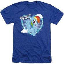 Rainbow Dash Uni Adult Heather T Shirt For Men And Women All Seasons,220g Pure Cotton Single-Sided Printed Crew Neck Short-Sleeved T-Shirt,Unisex Top,Base Layer - 顏色3 - 查看 1