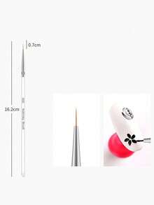 1/3/5pcs Nail Art Liner Pens, Gel Nail Polish Painting Design Brush Set, Fine Lines, Detail Sketching, Soft Coloring Specialized Brushes, Size 7/9/11/15/20mm, Nail Art Brush Set, Nail Art Pen, Nail Art Drawing Pen, Nail Art Painting Pen, Nail Art Flower Painting Brush - Multicolor - View 8