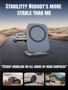 超薄可折叠磁吸手机支架，桌面/仪表盘安装式手机支架，适用于车载导航，兼容、安卓手机，生日礼物，送给家人、朋友的礼物，生日驾车配件，车载手机支架，承重力强。 - 彩色 - 查看 2