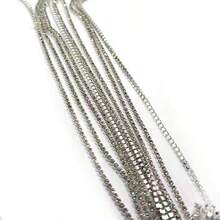 400厘米/卷 #4.5 水钻链，适用于美甲装饰、鞋子/衣服装饰、头饰、手链、项链、耳环和其他 DIY 配饰 - 白色 - 查看 3