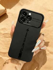 1个大窗口黑色火焰飞机印花软壳保护套，全覆盖，防震时尚，男女通用，兼容 - 黑色 - 查看 7