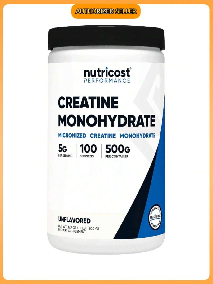 Nutricost Creatine Monohydrate Powder | Unflavored Dietary Supplement | 5g Per Serving | 500g | 100 Servings - 1 Bottle - 查看 1