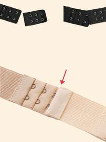 6件装文胸延长带，3钩或2钩柔软文胸肩带延长带，两种尺寸可调节，弹性肩带，适合女性、孕妇、体重增加女性，文胸配件，黑色+白色+肤色 - 彩色 - 查看 7