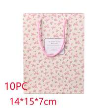 Fresh Rose & Small Flower Decor Paper Bag, Gift Packaging Bag For Party Or Presents - Multicolor - View 11