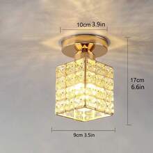 Creative Crystal Ceiling Light, Modern Minimalist Hallway, Corridor, Foyer, Balcony Small Flush Mount Light - Various - View 16