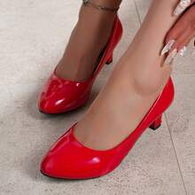 Women's Shoes, Women's High Heels, A Variety Of Beautiful Colors To Choose From, Low Heels And High Heels, Local Warehouse Delivery, Can Be Worn In All Seasons, Uniform Banquet Party Wear, Also Available For Plus Size Women - Đỏ - Xem 13