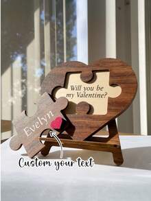 1pc Personalized "Will You Be My Girlfriend?" Valentine's Day Puzzle Proposal Card, Customizable Love Message, Surprise Proposal Gift