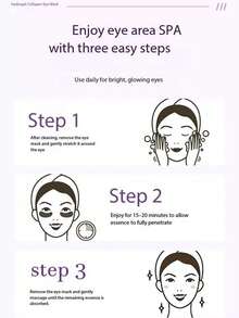 40pcs (20 Pairs) Lavender Firming And Light Lines Eye Mask Eye Care Eye Bag Moisturizing And Brightening Eye Mask Patch, Suitable For Eyes, Dark Circles, Smooth Fine Lines Gel Eye Mask, Both Men And Women Can Use - Multicolor - View 5