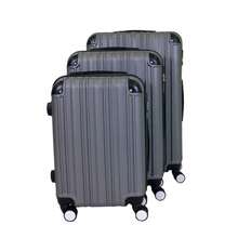 3-Piece Expandable Suitcase Set (56,66,76cm) - ABS Anti-Scratch Shell 4-Wheel Spinner With 3-Digit Lock - Grey - View 3