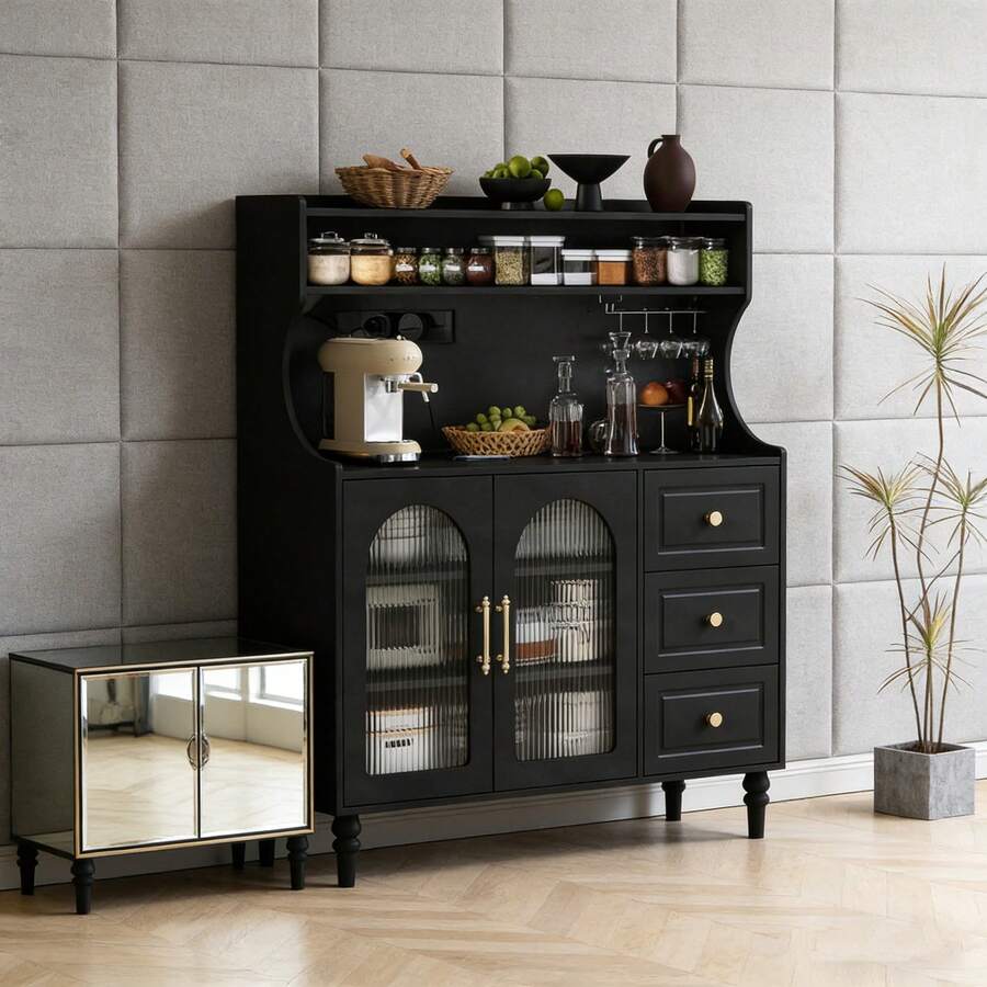 Buffets & Sideboards - Black + MDF-1 - View 1