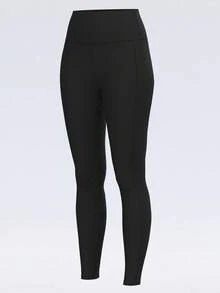 女士高腰紧身显瘦骑马裤，带口袋，紧身瑜伽马术服，高腰提臀修身骑马裤，硅胶防滑骑马裤，全座硅胶防滑速干骑马裤，耐磨，高弹透气，适合骑马、马术运动、户外活动、射箭、专业比赛、运动训练 - 黑色 - 查看 9