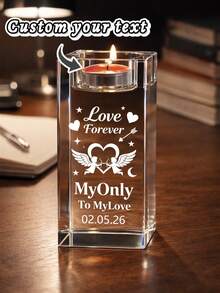 1pc Personalized Photo 3d Crystal Ball , Customized 3d Holographic Photo Etched Inside The Crystal, With Your Own Photo - Apricot - View 2