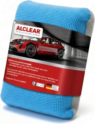 ALCLEAR 950014 Ultra Microfiber Anti Fog Sponge 13x10x3.5cm For Car Windshield Side Windows Mirrors Keeps Interior Dry