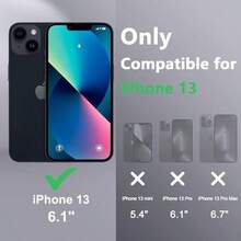 Vancle Funda para iPhone 13 Compatible con MagSafe, con 2 Piezas Protector de Pantalla de Vidrio Templado, Funda Magnética Translúcida Mate Case Carcasa para iPhone 13 (Negro) - negro - Ver 2