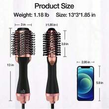 Hot Air Brush And Dryer, Professional Hair Dryer Brush, Perfect For Straightening, Curling, And Volumizing All Hair Types