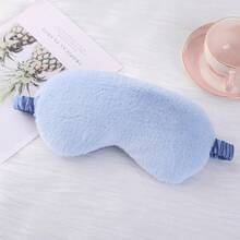 Sunshade Sleeping Comfort Soft-Fiber Rabbit Fur Eye Mask Plush Eye Mask Cute Home-Use Eye Protection Mask For Sleeping Exclusively - 淺藍色 - 查看 2