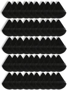 50/30/20/10pcs Velvet Triangle Makeup Sponge Puff, Reusable Air Cushion Makeup Sponge Set, Suitable For All Skin Types, Essential Makeup Tools For Summer Beach And Travel,Giveaways,Travel,Cheap Stuff,Travel Essential - Black - View 15