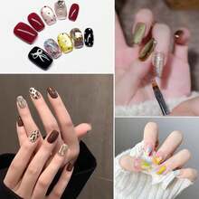 31Pcs Nail Art Tools Set, Nail Art Brushes, Resin Nail Art Palette, Dotting Pen Tools, Nail Art Liner Brushes, For Nail Design Painting - Multicolor - View 10