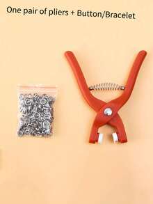 一套五爪按扣安装工具，无需钉子无需缝纫，通用型，五爪按扣钳，1把钳子+50个按扣 - 紅色 - 查看 12