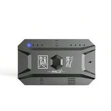 单手游戏键鼠套装，含游戏鼠标适配器，彩虹背光，紧凑型机械键盘，支持蓝牙5.0无线适配器，兼容安卓和iOS 13.4及以下版本设备