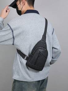 1pc Multi-Pocket Chest Bag, Multifunctional Men's Messenger Bag, New Large Capacity One Shoulder Bag, Men's Messenger Bag, Small Backpack, Casual Business Portable Multifunctional Bag