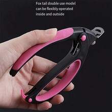 Stainless Steel Manicure Nail Scissors, Curved Nail Clipper, Nail Cutter, U-Shaped Nail Clipper, French Nail Pliers, Manicure Tools - Purple - View 2