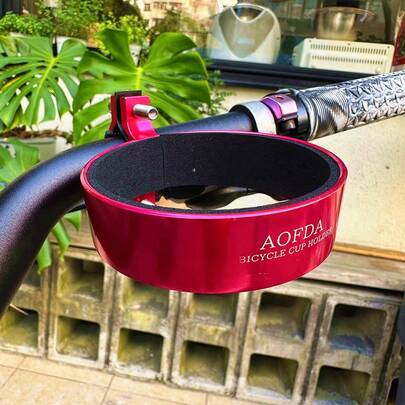 AOFDA Support universel de porte-gobelet de vélo de grand diamètre, support pliable de porte-bouteille de vélo, accessoires de porte-gobelet de café pour skateboard/vélo de montagne
