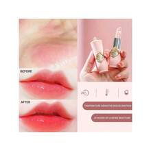 3 Pack Crystal Flower Jelly Lipstick,Magic Color Changing Lipstick,PH Clear Temperature Color Changing Lip Gloss,Lip Balm,Long Lasting Nourishing Moisturizing Lip Stick Set 2 - Strawberry - View 4