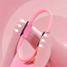 2pcs/Set Pilates Ring Set, Home Workout Yoga Circle & Resistance Band, Essential For Shaping, Fitness Set - Pink - View 5