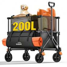 CYPNCarrito Plegable Más Duradero con Ruedas Todoterreno de 360° Carrito de Compras para Mandado Transportador Carro de Carga Tipo Wagon Vagón para Niños Camping Mudanza Viajes MascotasFashion - 221197955 - Ver 8