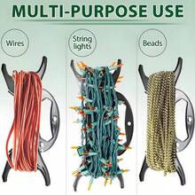 2pcs Valentine's Day Lights Wrap-Around Organizer - Multifunctional Lighting Organizer Rack, Suitable For String Lights, Extension Cords And Wreaths - Keep Your Holiday Decor Neat And Tidy, Cord Winder, Fishing Line Winding Board, Essential For Decorative Activities - Multicolor - View 7