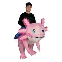 Axolotl Luxury Halloween Inflatable Costume, Pink Standing And Riding Salamander Inflatable Set, Adult Men's And Women's Role-Playing Party Costume - Multicolor - View 7