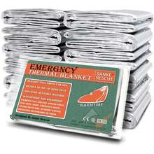 Manta de emergencia Mylar de láminaérmica, manta espacial diseñpara la, calentador corporal, primeros auxilios al aire libre, Camping, senderismo, viajes, 4 Uds. RUCT - 1 - Ver 2