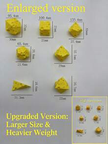 [Ulepszona wersja] Zestaw 7 kostek do gry w ser - wielostronne kostki o tematyce kulinarnej do gry Pathfinder oraz gier fabularnych, MTG, plastikowe, idealne na wieczory gier i imprezy, akcesoria na wieczory gier | Zestaw kostek o tematyce kulinarnej | Kostki plastikowe, kostki w ser - zwiększona objętość i waga. - Wielokolorowe - Zobacz 6
