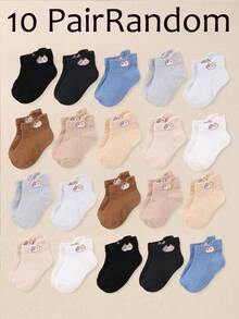 1 par de calcetines de tobillo con estampado de gato para bebé. Estos adorables calcetines son calcetines informales de corte bajo adecuados para niños y niñas pequeños. Calcetines para bebés, recién nacidos, niños pequeños e infantes. - Multicolor - Ver 17