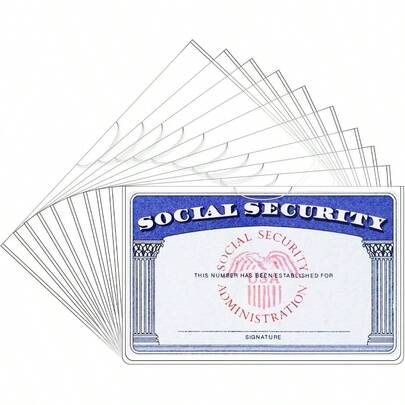 6 Pack Card Protector Social Security, Medicare, Credit Driver's License Sleeve 3.8x2.32in