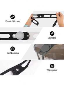 21-Inch Adjustable Reusable Silicone Strap, Suitable For Organizing Curtains, Cables, Yoga Mats And Camping Pads