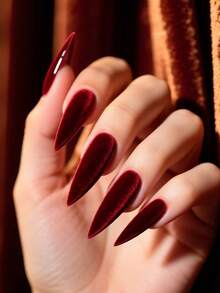 24 Pieces Of Long Solid Color Acrylic Manicure Patches For Red Nails, Including 1 Piece Of Jelly Glue And 1 Nail File, Suitable For Parties, Events, And Daily Wear. Suitable For Women And Girls. Includes Manicure Tools, A Great Gift Choice. Shapeable Manicure Set