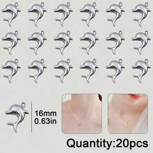20pcs Stainless Steel Hollow Ocean Creature Pendants, For DIY Craft Accessories, Friendship Gifts, Home Decor, Small Item Decoration - DIY - View 15