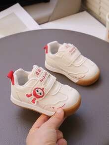 Toddler Mesh Hook And Loop Functional Shoes, Boys' Non-Slip Shoes, Girls' Soft Bottom Sneakers - Red - View 2